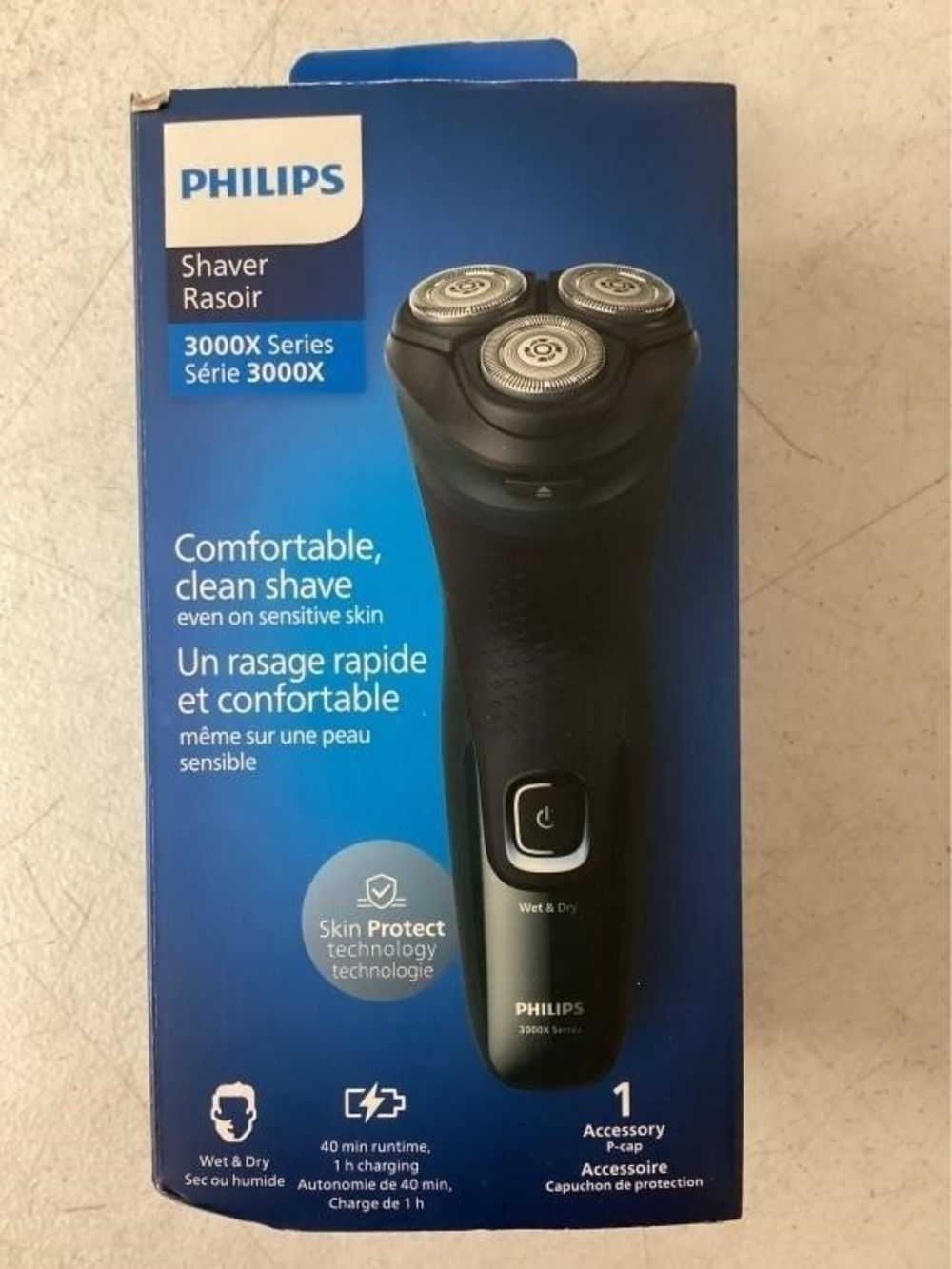Philips Black & Silver 3000X Series Electric Shaver